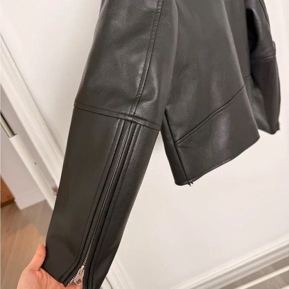H&M Black Leather Jacket - Picture 6 of 7